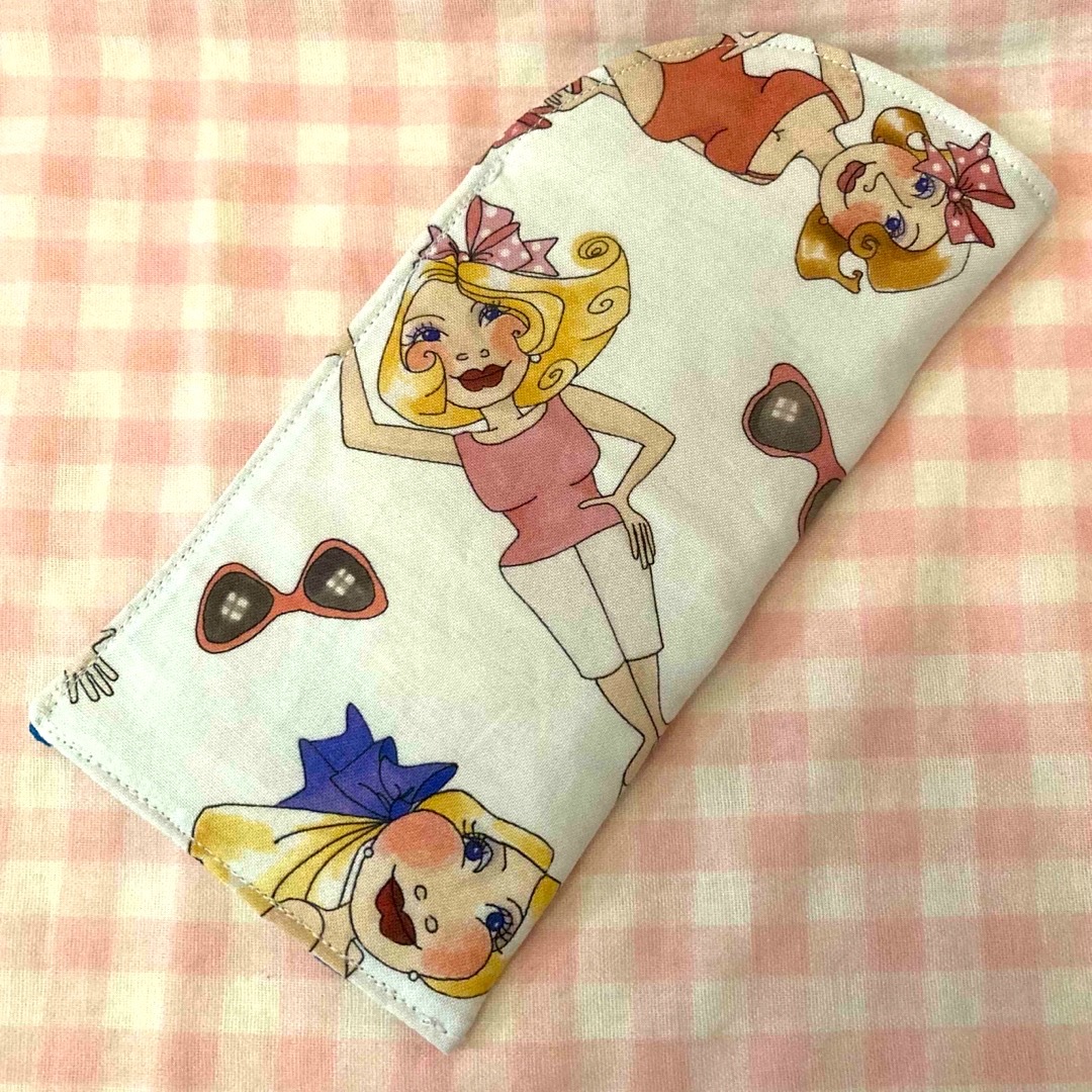 ロラライハリス☆ハンドメイド☆めがねケース☆レディカラフルホワイト ハンドメイドのファッション小物(その他)の商品写真