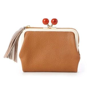 perche ペルケ アクリル玉2つ折りガマ口(財布)