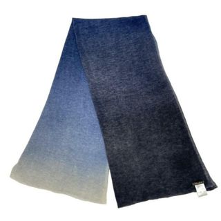 ファリエロサルティ(Faliero Sarti)のFalierosarti(ファリエロサルティ) スカーフ美品  - ダークグレー×ライトグレー×ネイビー カシミヤ(バンダナ/スカーフ)