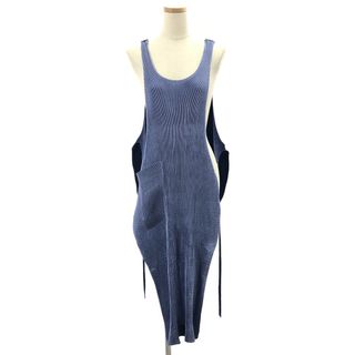 im product ISSEY MIYAKE  / アイムプロダクト イッセイミヤケ | 変形 アシンメトリー プリーツ ポケット ドレス ワンピース | F | ブルー | レディース(ロングワンピース/マキシワンピース)