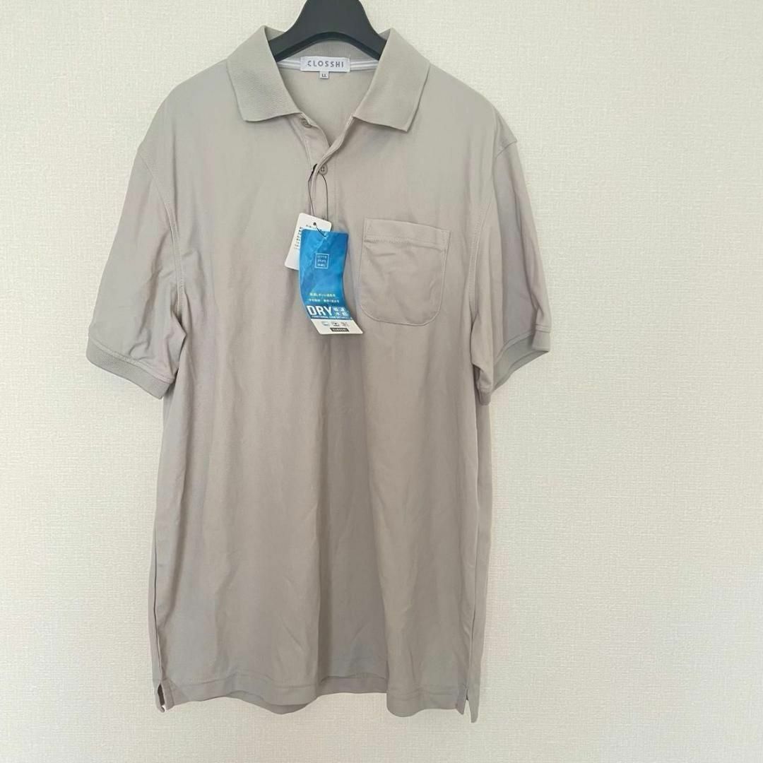 新品 半袖 シャツ LL XL 2点セット 開衿 開襟 鹿子 速乾 グレー 無地 メンズのトップス(シャツ)の商品写真