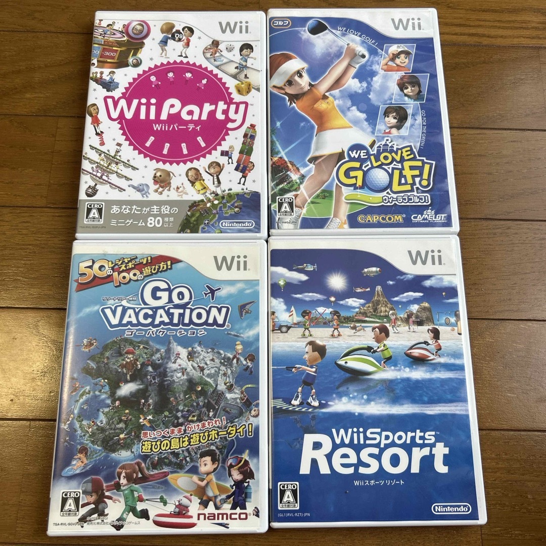 Wii(ウィー)のwiiソフト　まとめ売り　ゴーバケーション　ウィーラブゴルフ！　wiiパーティ エンタメ/ホビーのゲームソフト/ゲーム機本体(家庭用ゲームソフト)の商品写真