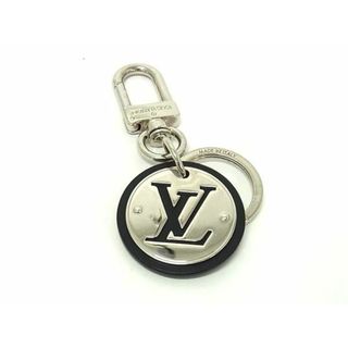 ルイヴィトン(LOUIS VUITTON)のLOUIS VUITTON ルイ ヴィトン キーホルダー ポルトクレ LVサークル M67362 シルバー ブラック メタル レザー メンズ キーリング バッグチャーム【本物保証】(キーホルダー)
