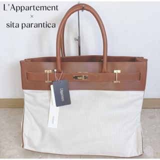 アパルトモンドゥーズィエムクラス(L'Appartement DEUXIEME CLASSE)の【アパルトモン 】未使用✨ 別注 シータパランティカ レザー キャンバス トート(トートバッグ)