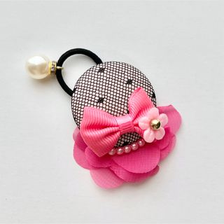 68＊ ブローチ付き くるみボタン ヘアアクセサリー ハンドメイド 推しカラー(ヘアアクセサリー)