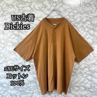 ディッキーズ(Dickies)の879 古着 Dickies 2XL ヘンリーネックTシャツ オーバーサイズ(Tシャツ/カットソー(半袖/袖なし))