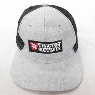 中古 メッシュ キャップ トラクター 刺繍 ツートンカラー グレー 25jul22(ニット帽/ビーニー)