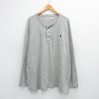 XL★古着 長袖 Tシャツ メンズ グレー 霜降り 25jul22 中古(Tシャツ/カットソー(半袖/袖なし))