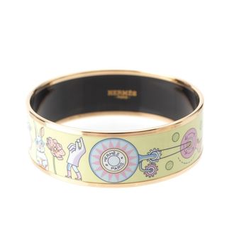 エルメス(HERMES)のエルメス エマイユGM バングル ブレスレット アクセサリー イエロー×ゴールド【中古】(ブレスレット/バングル)