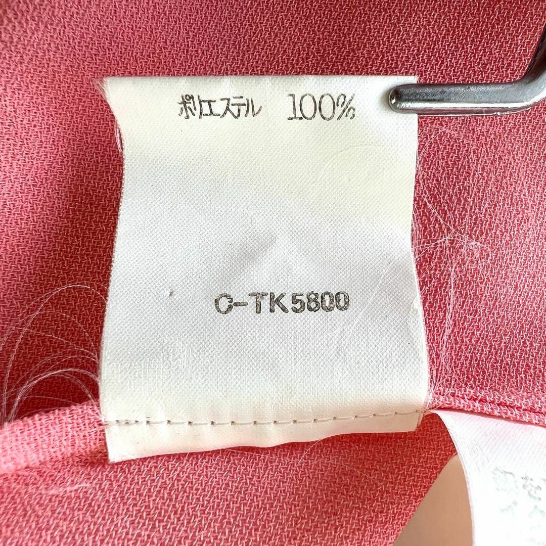 HANAE MORI(ハナエモリ)の【大きめサイズM】ハナエモリ 個性的 手書き風 ピンクブラウス 総柄 ゆったり レディースのトップス(シャツ/ブラウス(長袖/七分))の商品写真