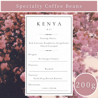 【200g】自家焙煎コーヒー豆　ケニア　キイ　ウォッシュド(コーヒー)