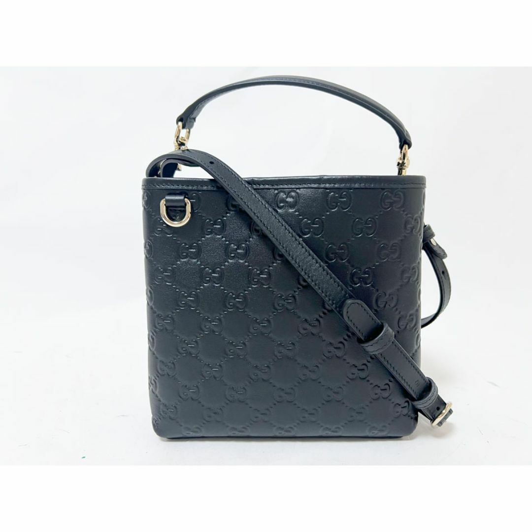 【送料込】GUCCI GGエンブレム スモール バケットバッグ レザー GUCCI - GUCCI グッチ GGエンブレム スモール バケットバッグ