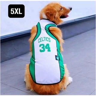 【ペット用】大型犬用　ペット服　バスケユニフォーム　5XL(犬)