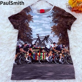 Paul Smith - ポールスミス ミニクーパー ロードレース Tシャツ 転写 半袖　マルチストライプ