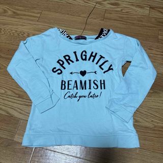 子供服 女の子 ロンＴ トレーナー 水色 ブルー 140サイズ 中古(Tシャツ/カットソー)
