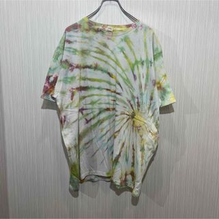 タイダイオーバーサイズTシャツ 古着 アメカジ 2XL ストリートy2k(Tシャツ/カットソー(半袖/袖なし))