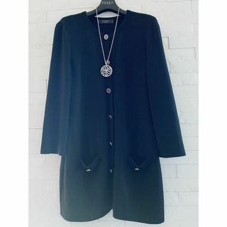フォクシー(FOXEY)の美品★FOXEY/フォクシートップス カーディガン 長袖 黒 ブラック42(カーディガン)