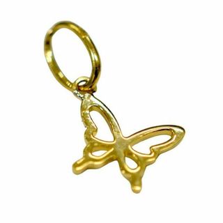 【18金】蝶チャーム K18ゴールドアクセサリー ピアス ネックレスパーツ(チャーム)