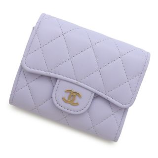 シャネル(CHANEL)のシャネル 三つ折り財布 マトラッセ ココマーク クラシック スモール フラップ ウォレット ラムスキン AP0229(財布)