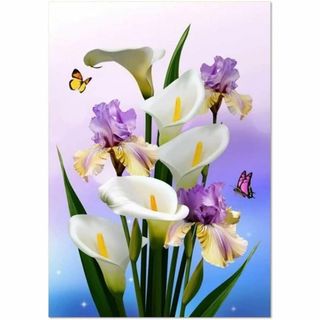 Better Selection 5D ダイヤモンド絵画キット 花 ダイヤモンド(その他)