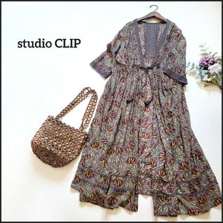 スタディオクリップ(STUDIO CLIP)のスタディオクリップ●タッセル付き♪インドボイルレース付き羽織りカーディガン(カーディガン)