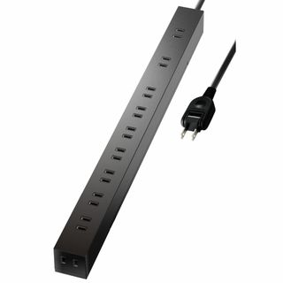 エレコム 電源タップ 雷ガード 10個口 3m ほこりシャッター 【 固定 ・吊
