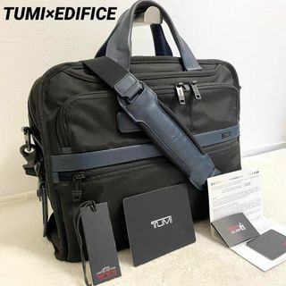 トゥミ(TUMI)の【美品】TUMI×EDIFICE 別注 26108DN2E ブラックネイビー紺黒(ビジネスバッグ)
