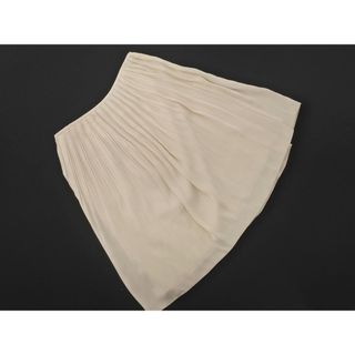 アンタイトル(UNTITLED)のUNTITLED アンタイトル サテン プリーツ スカート size3/アイボリー ■◇ レディース(ミニスカート)