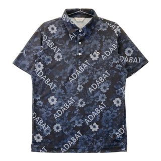 サイズ：48 ADABAT アダバット 半袖ポロシャツ 花柄 ブラック系 [240101469643] ゴルフウェア メンズ ストスト