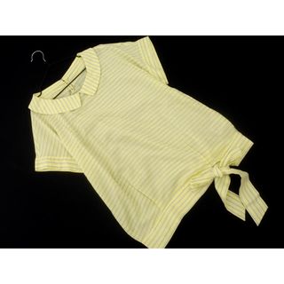 MACKINTOSH PHILOSOPHY マッキントッシュフィロソフィー ボーダー リボン ブラウス シャツ size36/黄 ■◆ レディース