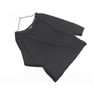 BURBERRY バーバリー フリル リボン カットソー size4/黒 ■◇ レディース