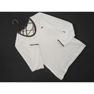 BURBERRY バーバリー BLACK LABEL ブラックレーベル フェイクレイヤード 長袖 カットソー size1/白 ■◇ メンズ