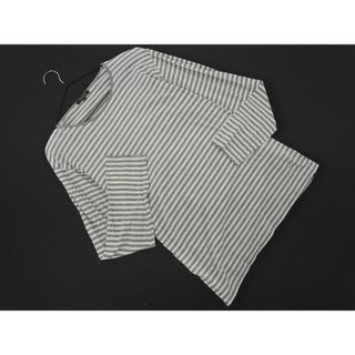 MACKINTOSH LONDON マッキントッシュロンドン ボーダー Tシャツ sizeL/白ｘグレー ■◇ メンズ