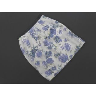 ジャスグリッティー(JUSGLITTY)のJUSGLITTY ジャスグリッティー 花柄 コクーン スカート size1/青ｘグレー  ■◇ レディース(ミニスカート)