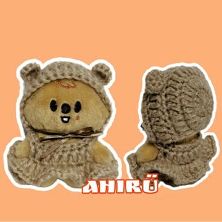 ❤skzoo10cm サイズ ハンクオッカ リボンくまボンネット ニット帽＆OP(その他)