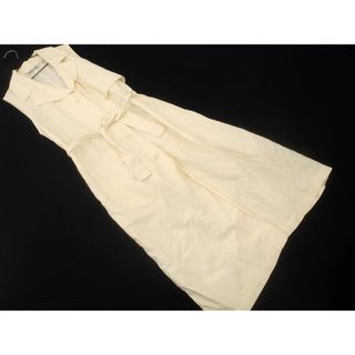 ユニクロ(UNIQLO)のUNIQLO JW ANDERSON ユニクロ JWアンダーソン ラペル ワンピース sizeL/オフホワイト ■◇ レディース(ロングワンピース/マキシワンピース)