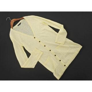 バーバリー(BURBERRY)のBURBERRY バーバリー LONDON リネン混 ロング カーディガン size1/黄 ■◇ レディース(カーディガン)