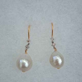 ボンマジック K18  K18WG ダイヤモンド ピアス(ピアス)