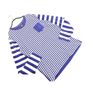 ビームス(BEAMS)のBEAMS ビームス 切替 ボーダー カットソー sizeL/紺ｘ白 ■◇ メンズ(Tシャツ/カットソー(七分/長袖))