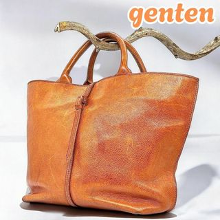 ゲンテン(genten)の【大人を魅了する上質感】　genten トートバッグ トスカレザー 茶(トートバッグ)