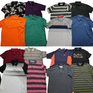 古着卸 まとめ売り ブランドMIX ポロシャツ 16枚セット (メンズ XL /2XL ) マイケルコース オービス エディーバウアー トミー 古着 NB3727(ポロシャツ)