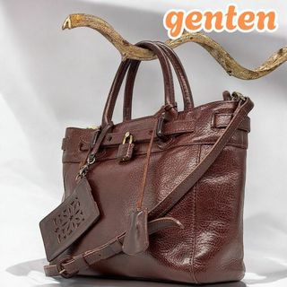 ゲンテン(genten)の【サステナ世代の上質選び】　genten ハンドバッグトスカレザー 茶(トートバッグ)
