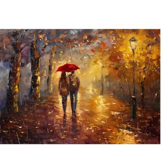 MISITU ジグソーパズル 1000ピース パズル 風景 絵画 雨 インテリア