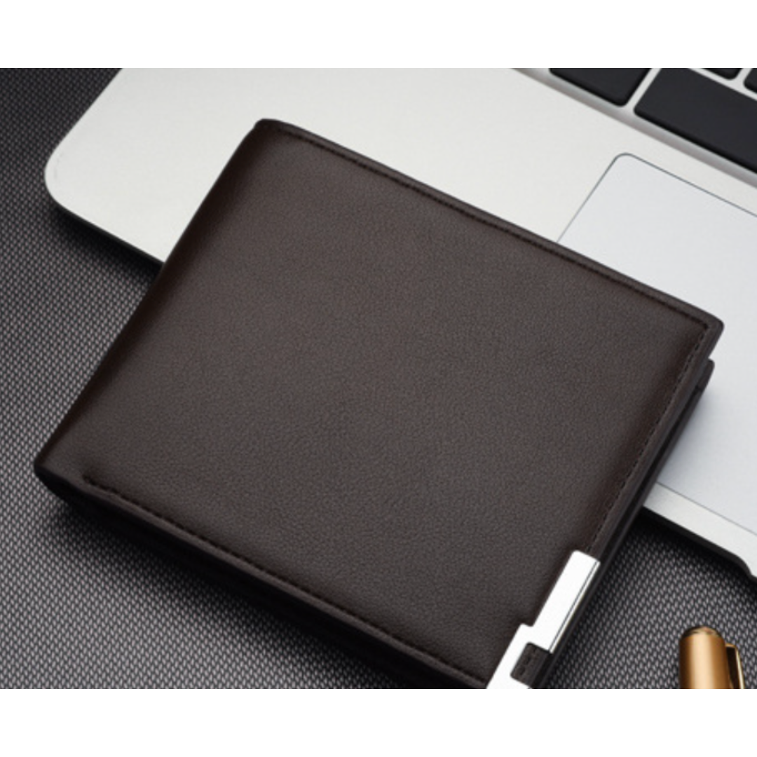 新品❗️ 折財布 ウォレット サイフ メンズ 財布 二つ折り ブラウン メンズのファッション小物(折り財布)の商品写真