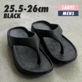 定番◇リカバリートングサンダル 黒 25.5cm 26cm 41 42 ビーサン(サンダル)