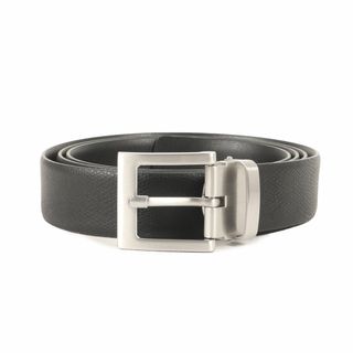 エンポリオアルマーニ(EMPORIO ARMANI)の【新品同様】EMPORIO ARMANI エンポリオアルマーニ ベルト / スクエアバックル フォーマル レザー ベルト / MADE IN ITALY / ブラック 黒 / ブランド ファッション アイテム 小物【メンズ】【中古】(ベルト)