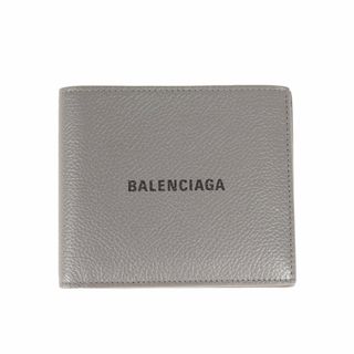 バレンシアガ(BALENCIAGA)の【新品同様】BALENCIAGA バレンシアガ 財布 / ロゴ 2つ折り 札入れ (594549) / グレー / イタリア製 / ファッション アイテム 小物 雑貨【メンズ】【中古】(折り財布)