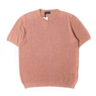 ロベルトコリーナ(ROBERTO COLLINA)の【新品】ROBERTO COLLINA ロベルトコリーナ Tシャツ サイズ:50 / 24SS 鹿の子 リネン Tシャツ (LINEN PIQUE TEE 116-01-0664) / MADE IN ITALY / ベビーピンク / トップス カットソー 半袖【メンズ】(Tシャツ/カットソー(半袖/袖なし))