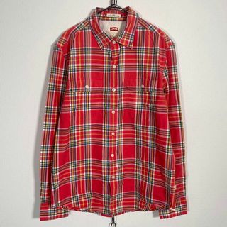 リーバイス(Levi's)の00s Levi's 長袖チェックシャツ SLIM FIT 白タブ メンズM(シャツ)
