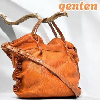 ゲンテン(genten)の【伝統技術が息づく一生モノ】genten パラノット ハンドバッグ 2WAY 革(ハンドバッグ)